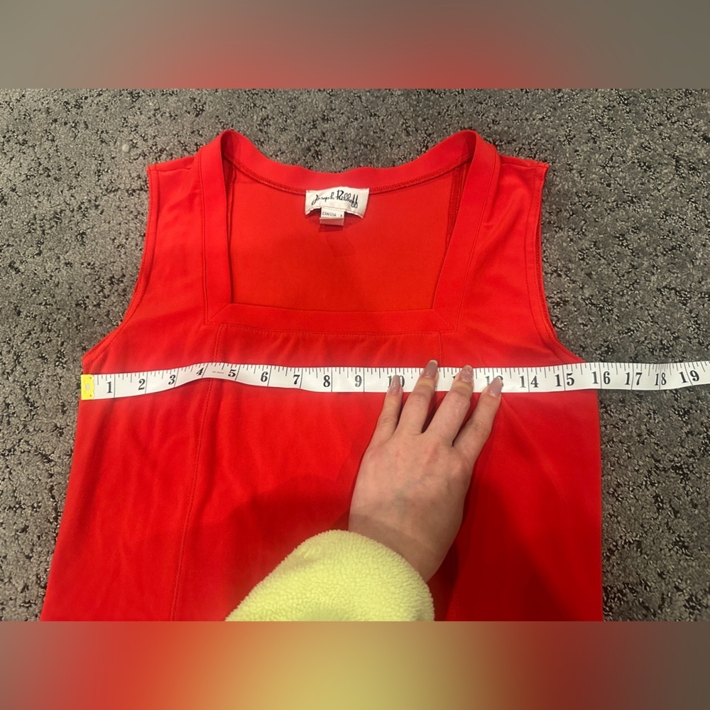 Joseph Ribkoff Red Square Neck Tank Top - Picture 3 of 5